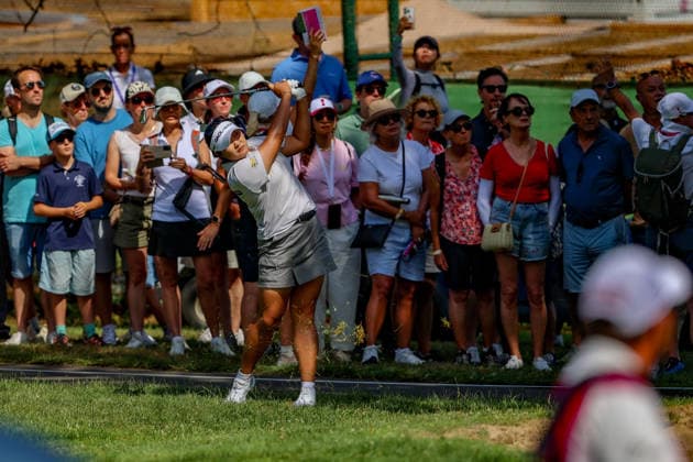 EVIAN-LES-BAINS, FRANCE - 11.07.2026: Haeran Ryu (KOR) of The Amundi Evian Championship at the Evian Resort Golf Club on July 11, 2026 in Evian-les-Bains, France.