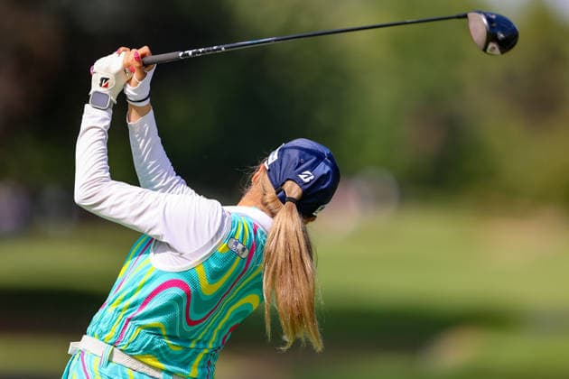 EVIAN-LES-BAINS, FRANCE - 11.07.2026: Shiho Kuwaki (JPN) of The Amundi Evian Championship at the Evian Resort Golf Club on July 11, 2026 in Evian-les-Bains, France.