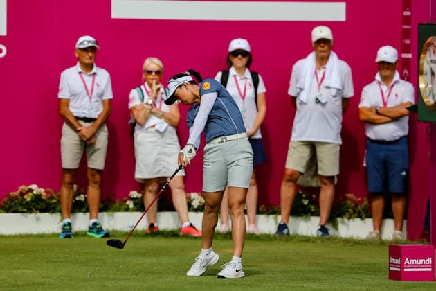 EVIAN-LES-BAINS, FRANCE - 11.07.2026: Jeeno Thitikul (THA) of The Amundi Evian Championship at the Evian Resort Golf Club on July 11, 2026 in Evian-les-Bains, France.