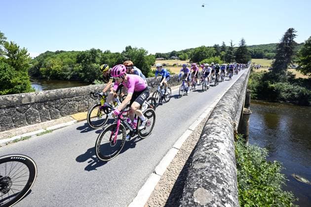German Georg Steinhauser of EF Education-EasyPost pictured in action during the stage 8 of the 2026 Tour de France cycling race, a stage of 182km from Perigueux to Bergerac, on Saturday 11 July 2026. The 113th edition of the Tour de France starts on Saturday 4 July in Barcelona, Spain, and will finish in Paris, France on the 26th of July. TOMASxSISKxPOOL  x180934479x