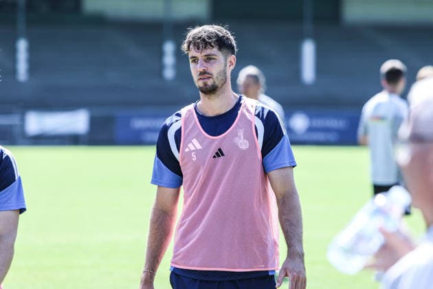 Fussball, 3.Liga Saison 2026 2027 Trainingslager MSV Duisburg Training 11.07.2026, Stadion de Wageningse Berg Tobias Fleckstein (MSV Duisburg, 5) Wageningen Stadion de Wageningse Berg Niederlande *** Sports, Soccer, 3rd Division, 2026–2027 Season, MSV Duisburg Training Camp, Training Session, July 11, 2026, Stadion de Wageningse Berg, Tobias Fleckstein, MSV Duisburg, 5 Wageningen, Stadion de Wageningse Berg, Netherlands