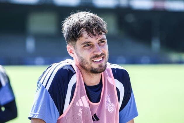 Fussball, 3.Liga Saison 2026 2027 Trainingslager MSV Duisburg Training 11.07.2026, Stadion de Wageningse Berg Tobias Fleckstein (MSV Duisburg, 5) Wageningen Stadion de Wageningse Berg Niederlande *** Sports, Soccer, 3rd Division, 2026–2027 Season, MSV Duisburg Training Camp, Training Session, July 11, 2026, Stadion de Wageningse Berg, Tobias Fleckstein, MSV Duisburg, 5 Wageningen, Stadion de Wageningse Berg, Netherlands