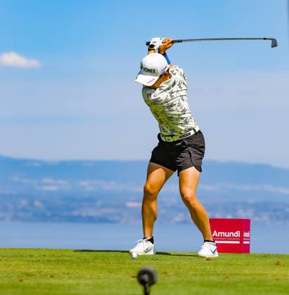 EVIAN-LES-BAINS, FRANCE - 11.07.2026: Aki Iwai (JPN) of The Amundi Evian Championship at the Evian Resort Golf Club on July 11, 2026 in Evian-les-Bains, France.