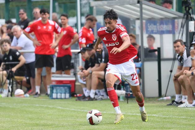 22 Yusuf Wardak (Energie Cottbus) Fussball Testspiel 2026 2027 FC Energie Cottbus - Hallescher FC *** 22 Yusuf Wardak Energie Cottbus Soccer Friendly Match 2026 2027 FC Energie Cottbus Hallescher FC