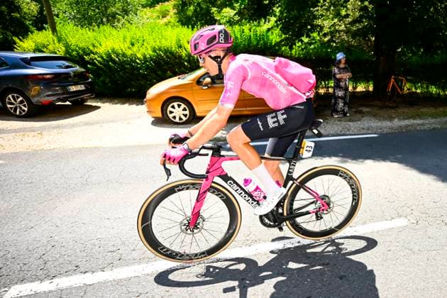 Tour de France 2026 Stage 8 BERGERAC, FRANCE - JULY 11 : Baudin Alex (FRA) of EF Education - Easypost in action during stage 8 of the 113rd edition of Tour de France an UCI World Tour 2.UWT cycling road race stage for Men Elite of 182 km with start in Perigueux and finish in Bergerac on July 11, 2026 in Bergerac, France, 11 07 2026 ( Motordriver Kurt Vandenborre - Bergerac France  Copyright: xTomasxSiskx