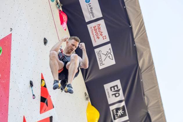CHAMONIX ESCALADE QUALIFICATIONS DIFFICULTE PHOTOPQR LE DAUPHINE Tom PHAM VAN SUU ; Chamonix-Mont-Blanc ; 11 07 2026 ; A Chamonix (Haute-Savoie), le 11 juillet 2026. Coupe du monde d escalade. Difficulté. Qualifications. Sur notre photo : Jakob Schubert. Photo : Tom Pham Van Suu Le Dauphiné Libéré Chamonix Mont Blanc, France, july 11th 2026 Climbing World Cup. Lead. Qualification. Chamonix-Mont-Blanc Haute-Savoie Rhône-Alpes France  Copyright: xPHOTOPQR LExDAUPHINE MAXPPPxTomxPHAMxVANxSUUx 20260711JDL8833 20260711JDL8833