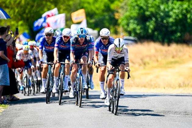 Tour de France 2026 Stage 8 BERGERAC, FRANCE - JULY 11 : Dillier Silvan (SUI) of Alpecin Premier Tech, Rider of Team NSN Development in action during stage 8 of the 113rd edition of Tour de France an UCI World Tour 2.UWT cycling road race stage for Men Elite of 182 km with start in Perigueux and finish in Bergerac on July 11, 2026 in Bergerac, France, 11 07 2026 ( Motordriver Kurt Vandenborre - Bergerac France  Copyright: xTomasxSiskx