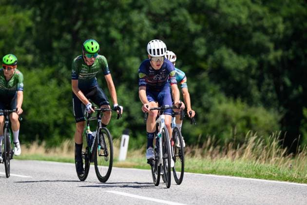 CYCLING - Tour of Austria 2026 STEYR,AUSTRIA,11.JUL.26 - CYCLING - Tour of Austria, stage 4, Steyr - Steyr. Image shows Simen Evertsen-Hegreberg (NOR LUCKY CYCLING TEAM) and Richard Riska (SVK Hrinkow Advarics).  GEPAxpictures xChristianxMoser