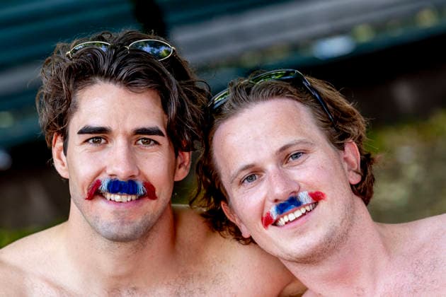 OSLO, NORWAY 20260711 Bard Gundersen and Fredrik okland ahead of tonight s quarter-final in the World Cup between Norway and England. OSLO NORWAY x9200x *** OSLO, NORWAY, July 11, 2026: Bard Gundersen and Fredrik Okland ahead of tonight s World Cup quarterfinal between Norway and England. OSLO, NORWAY x9200x  Copyright: xAdamxIhse TTx WORLD CUP NORWEGIAN FANS NORWAY-ENGLAND