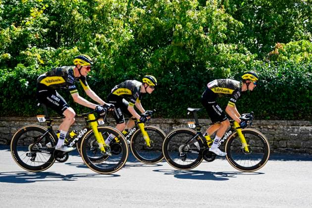 Tour de France 2026 Stage 8 BERGERAC, FRANCE - JULY 11 : Jorgenson Matteo (USA) of Team Visma Lease a Bike, Kuss Sepp (USA) of Team Visma Lease a Bike in action during stage 8 of the 113rd edition of Tour de France an UCI World Tour 2.UWT cycling road race stage for Men Elite of 182 km with start in Perigueux and finish in Bergerac on July 11, 2026 in Bergerac, France, 11 07 2026 ( Motordriver Kurt Vandenborre - Bergerac France  Copyright: xTomasxSiskx
