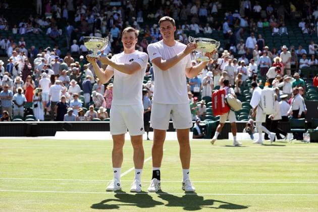Harri Heliovaara and Henry Patten celebrate winning the Gentleman s Doubles final Wimbledon Tennis Championships, Day 13, The All England Lawn Tennis and Croquet Club, London, UK - 11 Jul 2026London The All England Lawn Tennis and United Kingdom  Copyright: xKieranxMcManus Shutterstockx 16981032ay