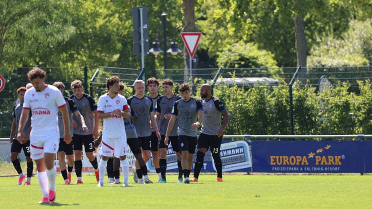 11.07.2026, xrekx, Fussball Testspiel, SV Waldhof Mannheim - FC Thun v.l. Djayson Eduardo Cardoso Mendes (SV Waldhof Mannheim) erzielt das Tor, Treffer, scores the goal zum 0:1 (DFL DFB REGULATIONS PROHIBIT ANY USE OF PHOTOGRAPHS as IMAGE SEQUENCES and or QUASI-VIDEO) Rust *** July 11, 2026, xrekx, Soccer Friendly Match, SV Waldhof Mannheim vs. FC Thun, Djayson Eduardo Cardoso Mendes of SV Waldhof Mannheim scores the goal, goal, scores the goal to make it 0–1 DFL DFB REGULATIONS PROHIBIT ANY USE OF PHOTOGRAPHS as IMAGE SEQUENCES and or QUASI-VIDEO Rust