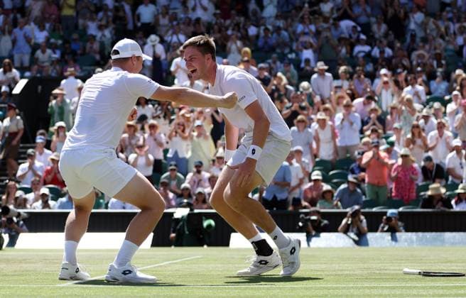 Harri Heliovaara and Henry Patten celebrate winning the Gentleman s Doubles final Wimbledon Tennis Championships, Day 13, The All England Lawn Tennis and Croquet Club, London, UK - 11 Jul 2026London The All England Lawn Tennis and United Kingdom  Copyright: xKieranxMcManus Shutterstockx 16981032bj