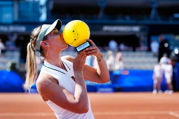 Paula Badosa from Spain wins the women s singles final against Simona Waltert from Switzerland during the Nordea Open tennis tournament in Bastad, Sweden July 11, 2026. BASTAD SWEDEN x9200x *** Paula Badosa of Spain wins the women s singles final against Simona Waltert of Switzerland during the Nordea Open tennis tournament in Bastad, Sweden, on July 11, 2026. BASTAD, SWEDEN x9200x  Copyright: xBjörnxLarssonxRosvall TT TTx NORDEA OPEN TENNIS TOURNAMENT 2026