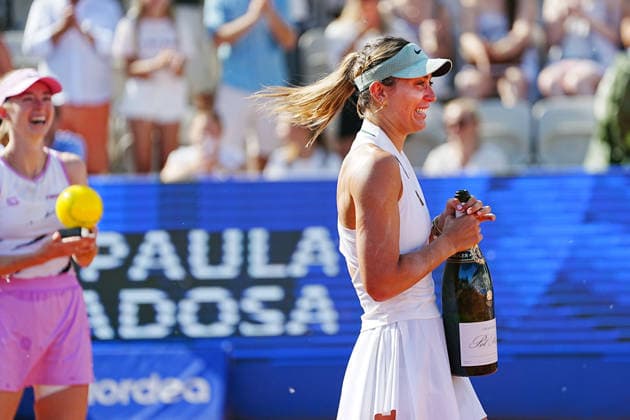 Paula Badosa from Spain wins the women s singles final against Simona Waltert from Switzerland during the Nordea Open tennis tournament in Bastad, Sweden July 11, 2026. BASTAD SWEDEN x9200x *** Paula Badosa of Spain wins the women s singles final against Simona Waltert of Switzerland during the Nordea Open tennis tournament in Bastad, Sweden, on July 11, 2026. BASTAD, SWEDEN x9200x  Copyright: xBjörnxLarssonxRosvall TT TTx NORDEA OPEN TENNIS TOURNAMENT 2026