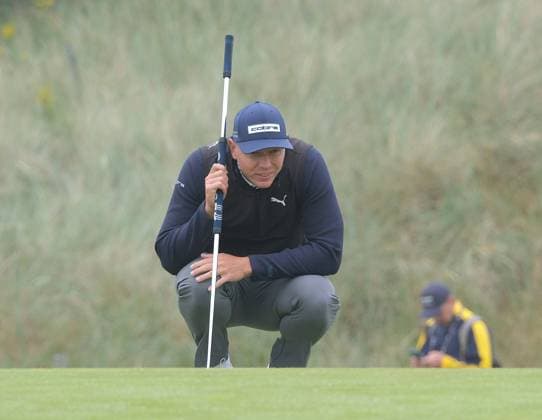 UK: The Genesis Scottish Open at The Renaissance Club, North Berwick, Scotland on 11 July 2026: Pictured: Matti Schmid (Germany) on the 1st green during the third round of the Genesis Scottish Open Championship 2026 North Berwick The Renaissance Club Scotland Scotland Copyright: xAlexxToddx