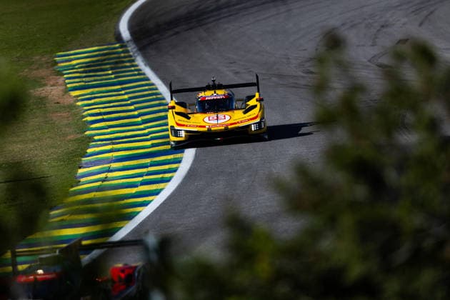 FIA WEC - 6 HOURS OF SAO PAULO 2026 83 HANSON Phil (gbr), KUBICA Robert (pol), YE Yifei (chn), AF Corse, Ferrari 499P 83, Hypercar, action during the 6 Hours of Sao Paulo 2026, 4th round of the 2026 FIA World Endurance Championship, from July 10 to 12, 2026 on the Interlagos Circuit in Sao Paulo, Brazil -  Copyright: xJoaoxFilipex