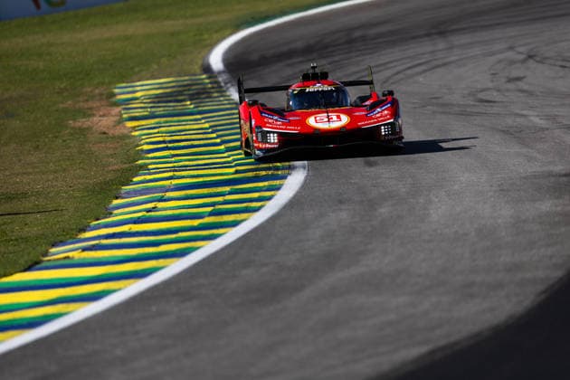 FIA WEC - 6 HOURS OF SAO PAULO 2026 51 CALADO James (gbr), GIOVINAZZI Antonio (ita), PIER GUIDI Alessandro (ita), Ferrari AF Corse, Ferrari 499P 51, Hypercar, action during the 6 Hours of Sao Paulo 2026, 4th round of the 2026 FIA World Endurance Championship, from July 10 to 12, 2026 on the Interlagos Circuit in Sao Paulo, Brazil -  Copyright: xJoaoxFilipex