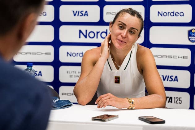 260711 Paula Badosa of Spain at the press conference, PK, Pressekonferenz after the final of Nordea Open on day 6 on July 11, 2026 in Bastad. Photo: Niclas Jönsson BILDBYRAN COP 273 NO0425 tennis WTA, Tennis Damen 125 nordea open dam bbeng *** July 11, 2026: Paula Badosa of Spain at the press conference following the final of the Nordea Open on Day 6, 2026 in Bastad. Photo by Niclas Jönsson, BILDBYRAN COP 273 NO0425 tennis wta 125 nordea open women s singles  Copyright: NICLASxJÖNSSON BB260711NO047