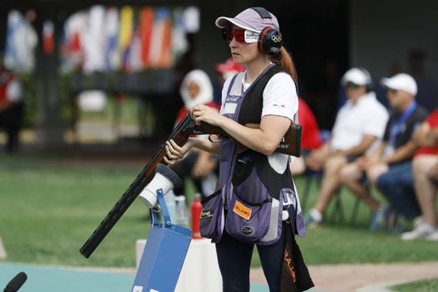 IPA86600540 - on the fifth day of the ISSF World Cup Shotgun competition at the Concaverde Shooting Range on July 11, 2026, in Lonato del Garda, Italy.  Copyright: xRichardxMorgano IPAxSportx xx 86600540