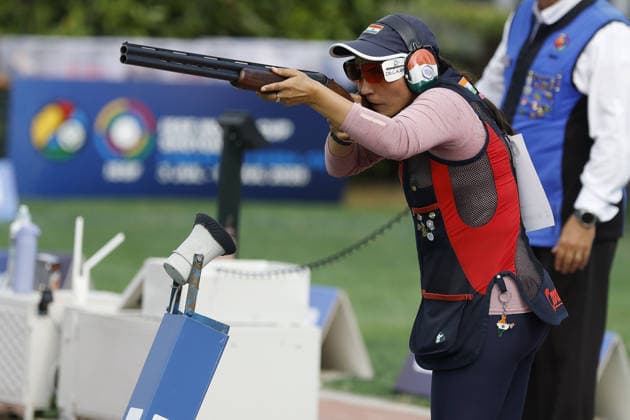 IPA86600543 - Neeru Neeru of India competes on day five of the ISSF World Cup Shotgun event at the Concaverde Shooting Range on July 11, 2026, in Lonato del Garda, Italy.  Copyright: xRichardxMorgano IPAxSportx xx 86600543
