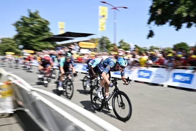 Belgian Tim Merlier of Soudal Quick-Step wins the stage 8 of the 2026 Tour de France cycling race, a stage of 182km from Perigueux to Bergerac, on Saturday 11 July 2026. The 113th edition of the Tour de France starts on Saturday 4 July in Barcelona, Spain, and will finish in Paris, France on the 26th of July. DAVIDxPINTENS  x180943544x