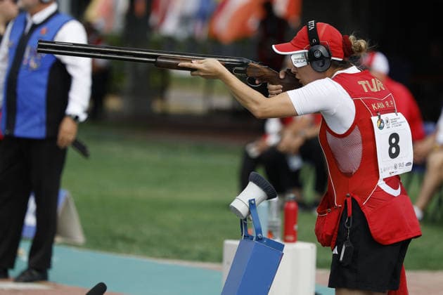 OTHER - Shooting - ISSF World Cup Shotgun Photo by IPA ABACAPRESS.COM86600531 - Kaya Rumeysa Pelin of Turkey competes on day five of the ISSF World Cup Shotgun event at the Concaverde Shooting Range on July 11, 2026, in Lonato del Garda, Italy. Lonato del Garda Italy  Copyright: xIPAxSport ABACAx