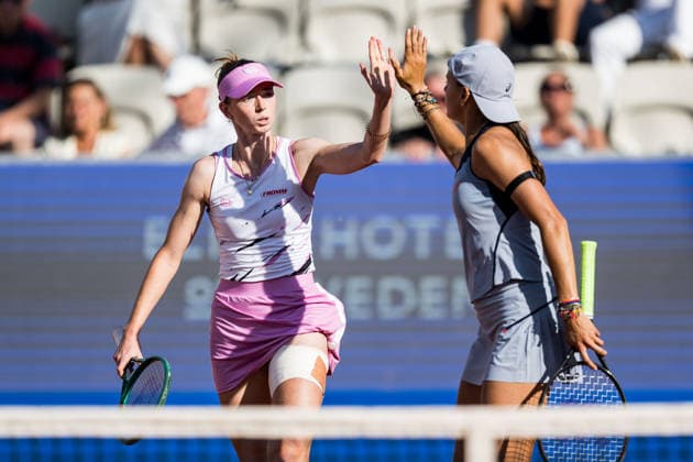 260711 Simona Waltert of Switzerland and Emiliana Arango of Colombia celebrates during the double final of Nordea Open on day 6 on July 11, 2026 in Bastad. Photo: Niclas Jönsson BILDBYRAN COP 273 NO0427 tennis WTA, Tennis Damen 125 nordea open dubbelfinal dam bbeng jubel celebrates *** July 11, 2026: Simona Waltert of Switzerland and Emiliana Arango of Colombia celebrate during the women’s doubles final of the Nordea Open on Day 6, July 11, 2026 in Bastad. Photo by Niclas Jönsson, BILDBYRAN COP 273 NO0427 tennis wta 125 nordea open women s doubles final bbeng cheering celebrates  Copyright: NICLASxJÖNSSON BB260711NO069