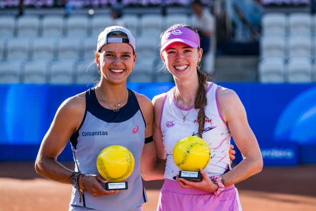260711 Emiliana Arango of Colombia and Simona Waltert of Switzerland celebrates after the double final of Nordea Open on day 6 on July 11, 2026 in Bastad. Photo: Niclas Jönsson BILDBYRAN COP 273 NO0427 tennis WTA, Tennis Damen 125 nordea open dubbelfinal dam bbeng jubel *** July 11, 2026: Emiliana Arango of Colombia and Simona Waltert of Switzerland celebrate after the women’s doubles final at the Nordea Open on Day 6, July 11, 2026 in Bastad. Photo by Niclas Jönsson, BILDBYRAN COP 273 NO0427 tennis wta 125 nordea open women s doubles final bbeng celebration  Copyright: NICLASxJÖNSSON BB260711NO087