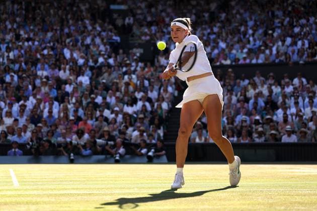 Karolina Muchova during the Ladies Singles final Wimbledon Tennis Championships, Day 13, The All England Lawn Tennis and Croquet Club, London, UK - 11 Jul 2026London The All England Lawn Tennis and United Kingdom  Copyright: xEllaxLing Shutterstockx 16981031bf