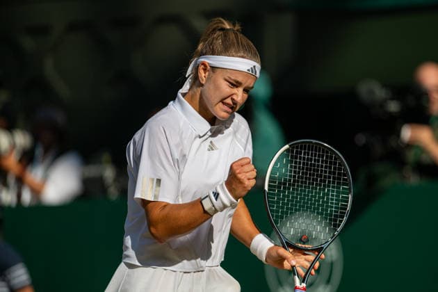 Tennis - Wimbledon Championship 2026 - Day 13 LONDON, ENGLAND - Saturday, July 11, 2026: Karolina Muchova (CZE) during the Ladies Singles Final match on Day Thirteen of The Championships Wimbledon 2026 at the All England Lawn Tennis and Croquet Club. (Photo by Kirsten Holst Propaganda) LONDON All England Lawn Tennis and Croq GREATER LONDON ENGLAND  Copyright: xKirstenxHolstx 2026-07-11-057-Wimbledon_Day_13