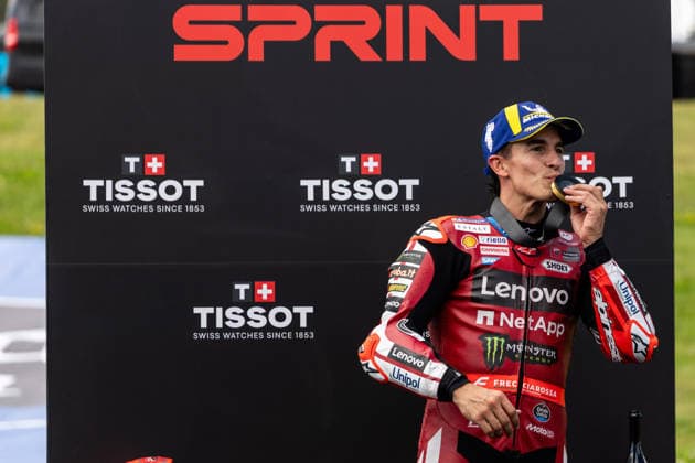 GER, Großer Preis von Deutschland, MotoGP. 11. Lauf, FIM Motorrad-Weltmeisterschaft. 11.07.2026, Sachsenring, Hohenstein-Ernstthal, GER, Großer Preis von Deutschland, MotoGP. 11. Lauf, FIM Motorrad-Weltmeisterschaft. Sprintsieger 93, Marc Marquez, Ducati Lenovo Team Â Foto: Alexander Trienitz Hohenstein-Ernstthal Sachsenring Sachsen Deutschland *** GER, German Grand Prix, MotoGP Round 11, FIM Motorcycle World Championship, July 11, 2026, Sachsenring, Hohenstein Ernstthal, GER, German Grand Prix, MotoGP Round 11, FIM Motorcycle World Championship Sprint Winner 93, Marc Marquez, Ducati Lenovo Team. Photo by Alexander Trienitz, Hohenstein Ernstthal, Sachsenring, Saxony, Germany