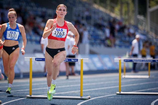 85. Deutsche Meisterschaften U20; Bochum, 11.07.2026 Rebekka Feirle (LG Östl.Bodenseekreis); 85. Deutsche Meisterschaften U20 am 11.07.2026 im Lohrheidestadion, Bochum (Nordrhein-Westfalen) *** 85th German U20 Championships, Bochum, July 11, 2026 Rebekka Feirle, LG Östl, Bodenseekreis 85th German U20 Championships on July 11, 2026, at Lohrheidestadion, Bochum, North Rhine-Westphalia Copyright: xBEAUTIFULxSPORTS B.Hoffmannx