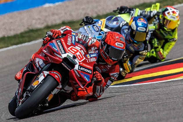 Hohenstein-Ernstthal, 11.07.26: Motorrad Grand Prix Deutschland 2026, Sachsenring. Marc Marquez (ESP) vom Ducati Lenovo Team faehrt im MotoGP Rennen auf der Strecke. Motorrad Grand Prix Germany 2025 *** Hohenstein Ernstthal, July 11, 2026: 2026 German Motorcycle Grand Prix, Sachsenring. Marc Marquez (ESP) of the Ducati Lenovo Team races in the MotoGP race on the 2025 German Motorcycle Grand Prix circuit.