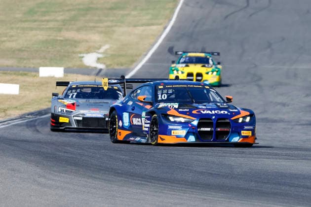 Robin Rogalski (POL) Audi R8 LMS GT3 Evo II (77), HGL Racing und Fabio Rauer (GER) BMW M4 GT3 Evo (10), FK Performance Motorsport , Deutschland, Motorsport, Int. Shell ADAC Truck Grand Prix, ADAC GT Masters, Quali1, 2026, 11.07.2026, Nürburg Nürburgring Deutschland *** Robin Rogalski (POL) Audi R8 LMS GT3 Evo II 77, HGL Racing, and Fabio Rauer (GER) BMW M4 GT3 Evo 10, FK Performance Motorsport, Germany, Motorsports, Int Shell ADAC Truck Grand Prix, ADAC GT Masters, Qualifying 1, 2026, July 11, 2026, Nürburg Nürburgring, Germany Copyright: xGrantxHubbsx