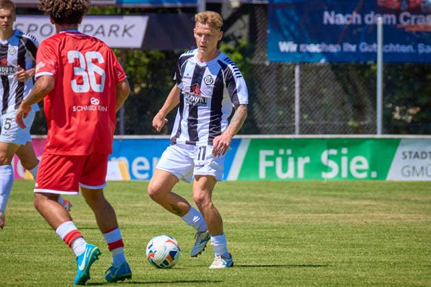 Benjamin Kindsvater (VfR Aalen, 11) GER, 1. FC Normannia Gmuend vs. VfR Aalen, Fussball, Freundschaftsspiel, Herren, 11.07.2026 GER, 1. FC Normannia Gmuend vs. VfR Aalen, Fussball, Freundschaftsspiel, Herren, 11.07.2026 Schwaebisch Gmünd *** Benjamin Kindsvater VfR Aalen, 11 GER, 1 FC Normannia Gmuend vs. VfR Aalen, Soccer, Friendly Match, Men s, July 11, 2026 GER, 1 FC Normannia Gmünd vs. VfR Aalen, Soccer, Friendly Match, Men s, July 11, 2026 Schwäbisch Gmünd Copyright: xEibner-Pressefoto GeraldxOelze-dexStoppanyx EP_ODS