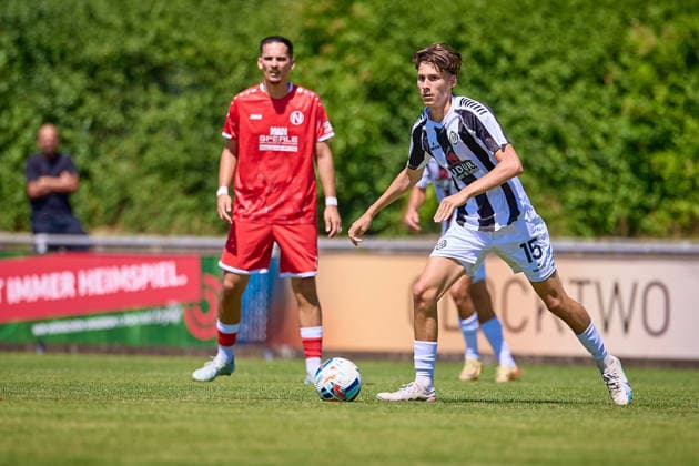 Bleart Dautaj (1. FC Normannia Gmuend, 27), Loris Gross (VfR Aalen, 15) GER, 1. FC Normannia Gmuend vs. VfR Aalen, Fussball, Freundschaftsspiel, Herren, 11.07.2026 GER, 1. FC Normannia Gmuend vs. VfR Aalen, Fussball, Freundschaftsspiel, Herren, 11.07.2026 Schwaebisch Gmünd *** Bleart Dautaj, 1 FC Normannia Gmuend, 27; Loris Gross, VfR Aalen, 15 GER; 1 FC Normannia Gmuend vs. VfR Aalen, Soccer, Friendly Match, Men s, July 11, 2026 GER, 1 FC Normannia Gmuend vs. VfR Aalen, Soccer, Friendly Match, Men s, July 11, 2026 Schwäbisch Gmünd Copyright: xEibner-Pressefoto GeraldxOelze-dexStoppanyx EP_ODS