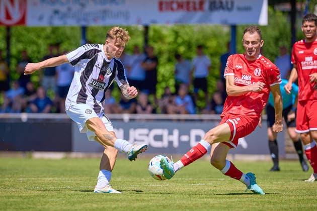 GER, 1. FC Normannia Gmuend vs. VfR Aalen, Fussball, Freundschaftsspiel, Herren, 11.07.2026 GER, 1. FC Normannia Gmuend vs. VfR Aalen, Fussball, Freundschaftsspiel, Herren, 11.07.2026 Schwaebisch Gmünd *** GER, 1 FC Normannia Gmünd vs. VfR Aalen, Soccer, Friendly Match, Men s, July 11, 2026 GER, 1 FC Normannia Gmünd vs. VfR Aalen, Soccer, Friendly Match, Men s, July 11, 2026, Schwäbisch Gmünd Copyright: xEibner-Pressefoto GeraldxOelze-dexStoppanyx EP_ODS