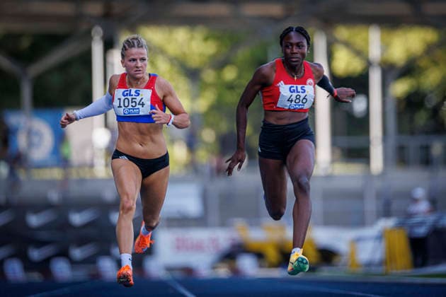 85. Deutsche Meisterschaften U20; Bochum, 11.07.2026 Sophie Ritter (Werdener Turnerbund) und Emmanuella Adusei (Eintracht Frankfurt e.V.); 85. Deutsche Meisterschaften U20 am 11.07.2026 im Lohrheidestadion, Bochum (Nordrhein-Westfalen) *** 85th German U20 Championships, Bochum, July 11, 2026: Sophie Ritter (Werdener Turnerbund) and Emmanuella Adusei (Eintracht Frankfurt e.V.) at the 85th German U20 Championships on July 11, 2026, at Lohrheidestadion, Bochum, North Rhine-Westphalia Copyright: xBEAUTIFULxSPORTS B.Hoffmannx
