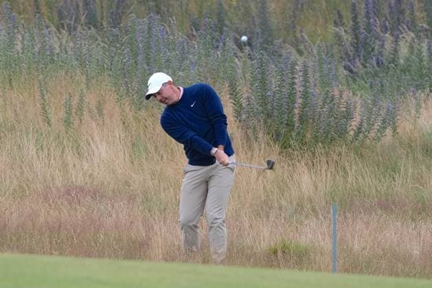 UK: The Genesis Scottish Open at The Renaissance Club, North Berwick, Scotland on 11 July 2026: Pictured: Rory McIlroy (Northern Ireland) on the 1st fairway during the third round of the Genesis Scottish Open Championship 2026 North Berwick The Renaissance Club Scotland Scotland Copyright: xAlexxToddx