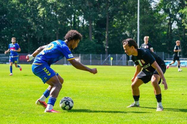 Deutschland: Fussball Regionalliga, 3. Liga, Saison 2026 27, Testspiel, SV Atlas Delmenhorst vs TSV Havelse, 11.07.2026, Städtisches Stadion an der Düsternortstraße (Delmenhorst, Niedersachsen) Eric Anozie (SV Atlas Delmenhorst, 32) *** German Regional League (3rd Division), 2026–27 Season, Friendly Match, SV Atlas Delmenhorst vs. TSV Havelse, July 11, 2026, Municipal Stadium on Düsternortstraße, Delmenhorst, Lower Saxony; Eric Anozie, SV Atlas Delmenhorst, 32 Copyright: xLeonxFrickx