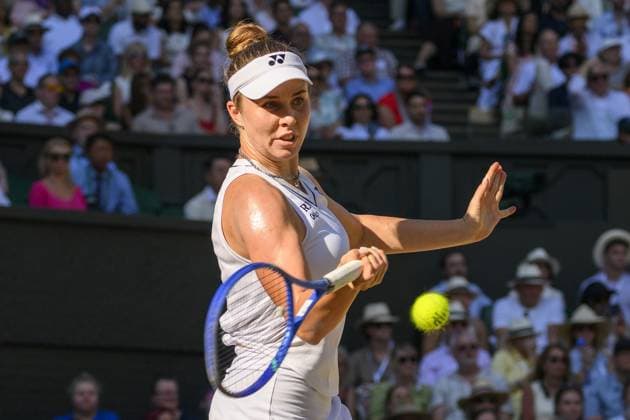 Linda Noskova wins Wimbledon women’s singles title LONDON, UNITED KINGDOM - JULY 11: Linda Noskova of the Czech Republic plays in the Ladies singles finals against Karolina Muchova of the Czech Republic during day 13 of The Wimbledon Tennis Championships at All England Lawn Tennis and Croquet Club on July 11, 2026 in London, United Kingdom. Czech tennis player Linda Noskova won the Wimbledon women’s singles title on Saturday, defeating her compatriot Karolina Muchova in a three-set final. Ray Tang Anadolu London United Kingdom. Editorial use only. Please get in touch for any other usage.  Copyright: x2026xAnadoluxRayxTangx