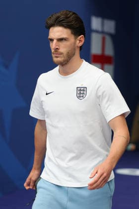 Norway v England: Quarter Final - FIFA World Cup, WM, Weltmeisterschaft, Fussball 2026 Declan Rice of England arrives at the stadium before the FIFA World Cup 2026 Quarter Final match between Norway and England at Miami Stadium on July 11, 2026 in Miami Gardens, United States. Miami Gardens Miami Stadium FL United States Copyright: xAllstarxPicturexLibraryxLtdx