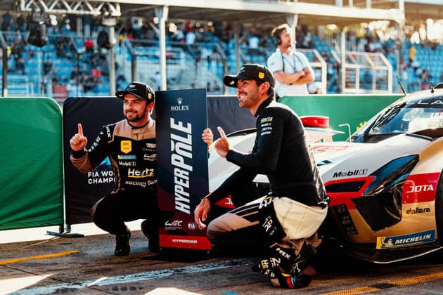 FIA WEC - 6 HOURS OF SAO PAULO 2026 12 NATO Norman (fra), STEVENS Will (gbr), Cadillac Hertz Team Jota, Cadillac V-Series.R 12, Hypercar, Celebration, pole position, during the 6 Hours of Sao Paulo 2026, 4th round of the 2026 FIA World Endurance Championship, from July 10 to 12, 2026 on the Interlagos Circuit in Sao Paulo, Brazil -  Copyright: xAndreaxLorenzinax