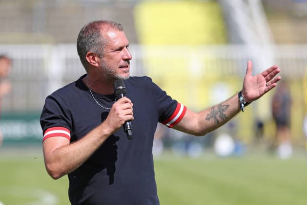 Testspiel: 1. FC Lok Leipzig - Hertha BSC Berlin, 11.07.2026 Verabschiedung von Meistertrainer Jochen Seitz. Fußball, Saison-Vorbereitung 2026 2027, Testspiel: 1. FC Lok Leipzig (Regionalliga Nordost) vs. Hertha BSC Berlin (2. Bundesliga) am 11.07.2026 im Bruno-Plache-Stadion, Leipzig. Copyright: xBEAUTIFULxSPORTS JanxKaeferx
