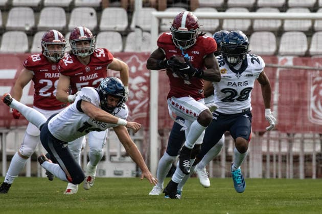 Popis akce, Prague Lions vs Paris Musketeers, American Football, EUROPEAN FOOTBALL ALLIANCE (EFA), Week 9, 2026, 11.07.2026 Praha MÄ›stskÃ½ Stadion Czechia Copyright: xM51x