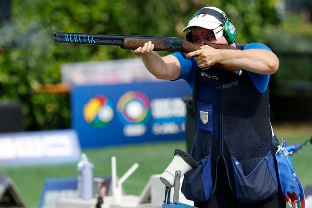 ISSF World Cup Shotgun Stanco Silvana Maria of Italy competes during the ISSF World Cup Shotgun day five at the Concaverde Shooting Range in Lonato del Garda, Italy, on July 11, 2026. Lonato del Garda Italy  Copyright: xRichardxMorganox originalFilename:morgano-issfworl260711_np1Mk.jpg