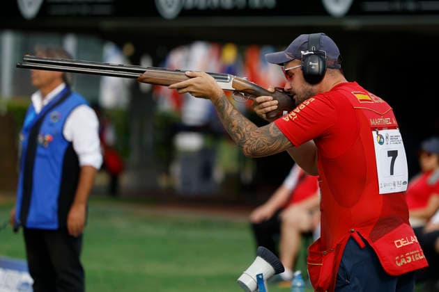ISSF World Cup Shotgun Martinez Torres Adria of Spain shoots during the ISSF World Cup Shotgun day five at the Concaverde Shooting Range in Lonato del Garda, Italy, on July 11, 2026. Lonato del Garda Italy  Copyright: xRichardxMorganox originalFilename:morgano-issfworl260711_npJNh.jpg