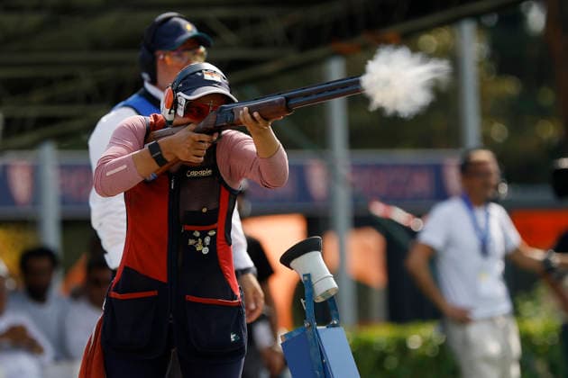 ISSF World Cup Shotgun Neeru Neeru of India shoots during the ISSF World Cup Shotgun on day five at the Concaverde Shooting Range in Lonato del Garda, Italy, on July 11, 2026. Lonato del Garda Italy  Copyright: xRichardxMorganox originalFilename:morgano-issfworl260711_npTyl.jpg