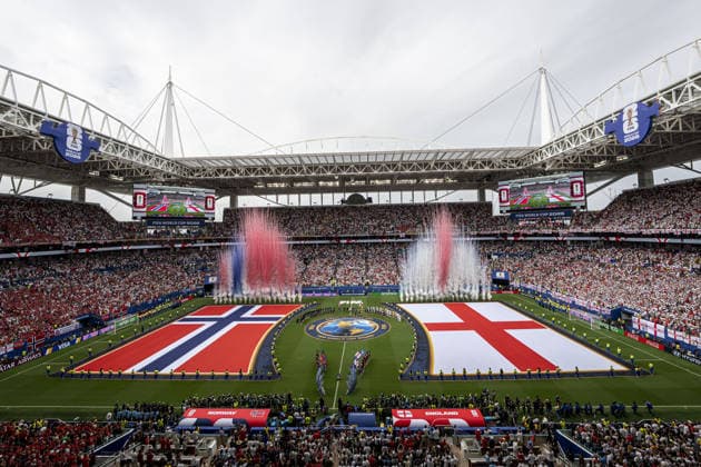 General view inside the Miami Stadium during the FIFA World Cup, WM, Weltmeisterschaft, Fussball 2026 Quarter-final match between Norway and England at Miami Stadium on July 11th,2026 (Photo by Joao Bravo Sports Press Photo)  Copyright: xJoaoxBravo SportsxPressxPhotox Sportspressphoto_SPR188989